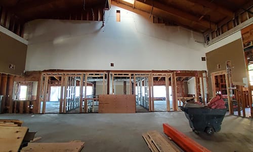 Image of Interior construction of the Youth Center