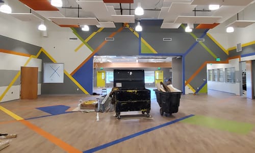 Interior is almost done! Colors on the floors and ceiling