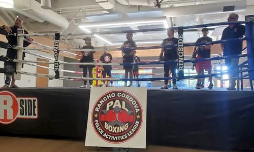 Bpxing inside the Youth Center.